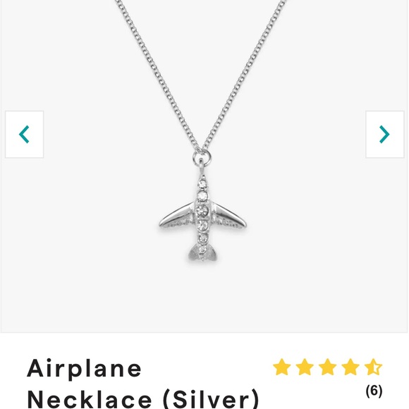 CZ Sterling Airplane necklace, The Wander Club. - Picture 7 of 8